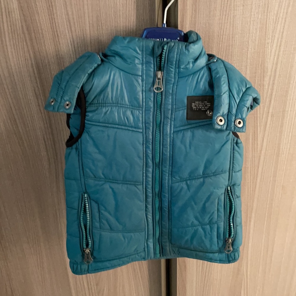 Gorgeous Green DIESEL vest with detachable hood